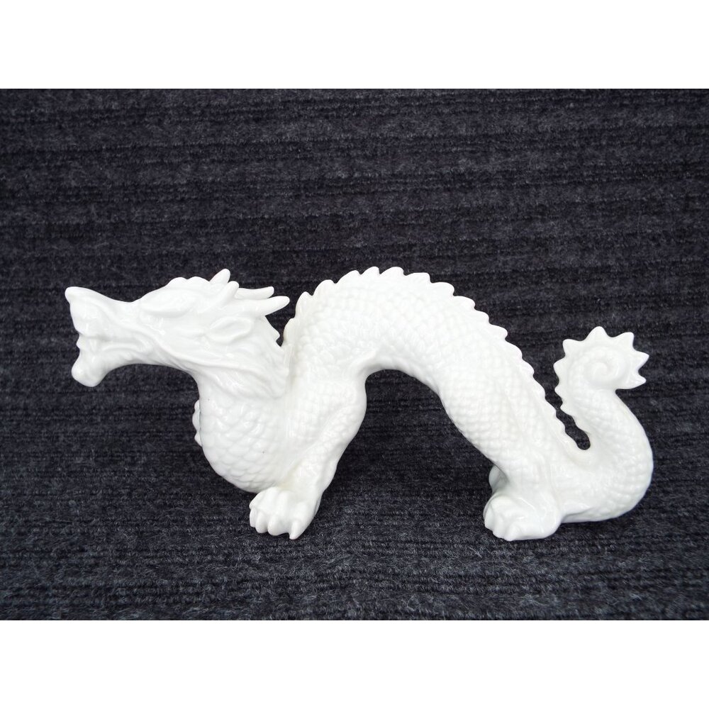Vintage Otagiri OMC Japan White Porcelain Dragon Figurine